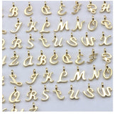 52Pcs Random Mixed Shape Ancient Letters Charms Gold 26 Letter Pendants For Diy Necklace Keychain Jewelry Gifts Making Tools